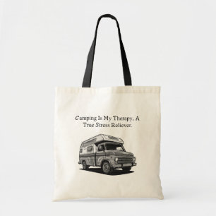 Tote Bag Camping Ma Thérapie Véritable Soulagement du Stres