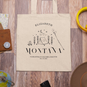 Tote Bag Camping minimal moderne   Bachelorette