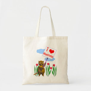 Tote Bag Canada Beaver Loves Manitoba