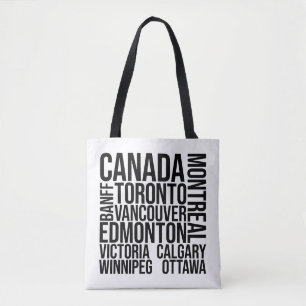 Tote Bag Canada Cities Word Art - Toronto Travel
