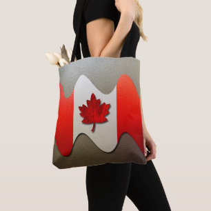 Tote Bag Canada Flag-Chrome par Shirley Taylor