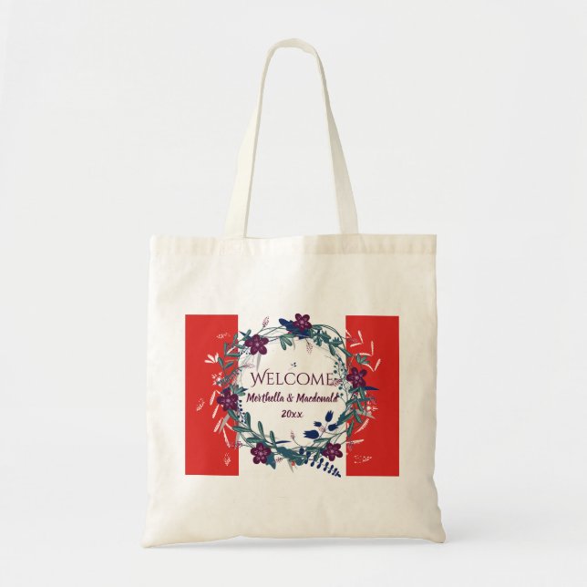 Tote Bag CANADA MARIAGE ACCUEIL Destination Florale (Devant)