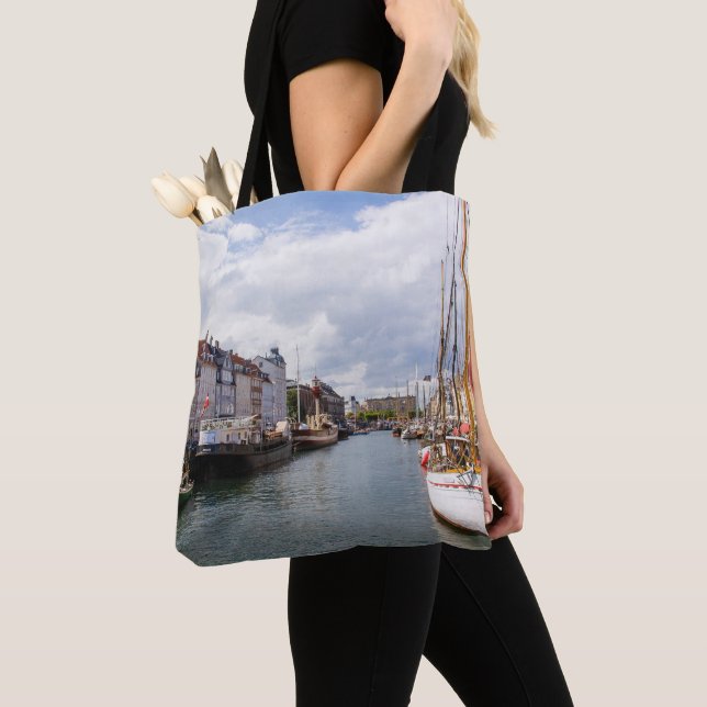 Tote Bag Canal avec bateaux | Copenhague (De près)
