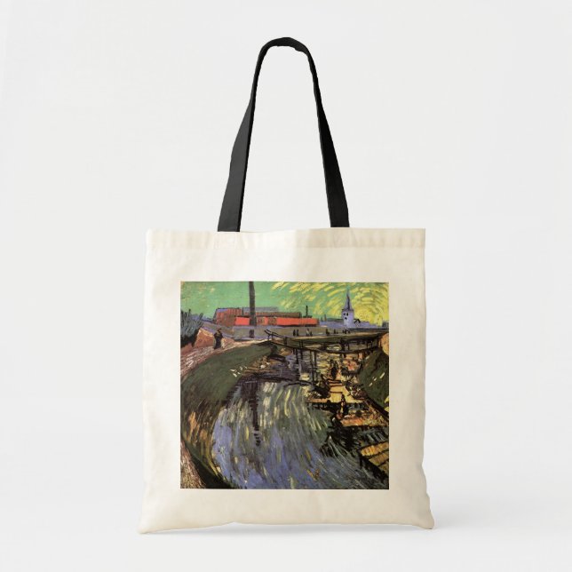 Tote Bag Canal avec femmes Laver par Vincent van Gogh (Devant)
