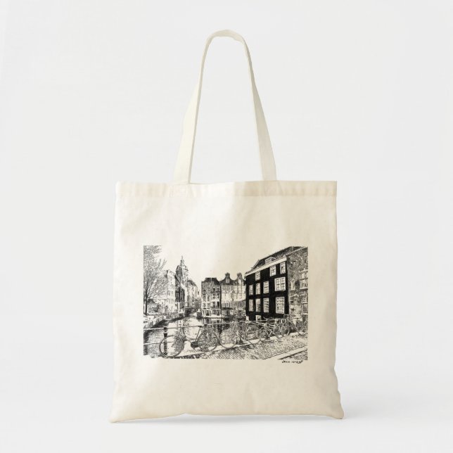 Tote Bag Canal d'Amsterdam (Devant)
