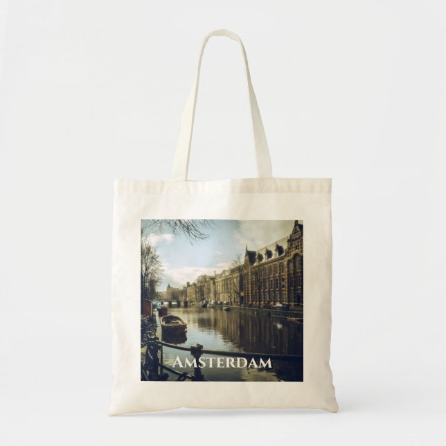 Tote Bag Canal d'Amsterdam  (Devant)