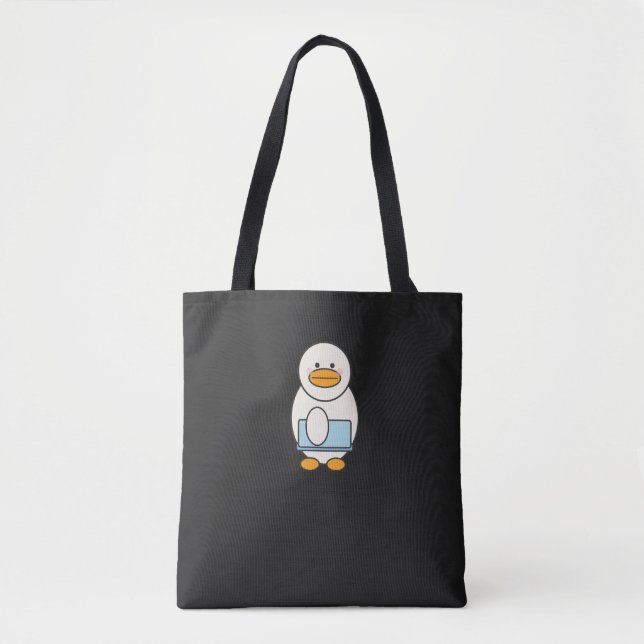 Tote Bag Canard allant au travail, funny work (Devant)