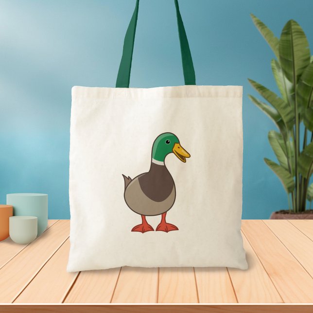 Tote Bag Canard colvert de dessin animé mignon (Créateur téléchargé)