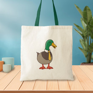 Tote Bag Canard colvert de dessin animé mignon avec une cra