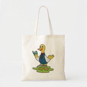 Tote Bag Canard comme enseignant avec livre