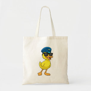 Tote Bag Canard comme pilote avec casquette pilote