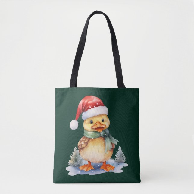 Tote Bag Canard de Noël (Devant)