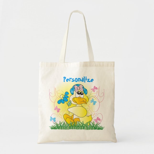 Tote Bag Canard de Pâques de printemps (Devant)