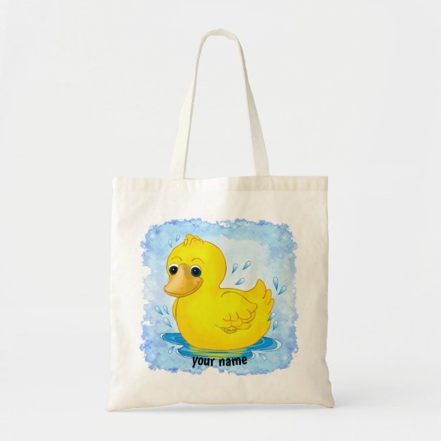 Tote Bag Canard en caoutchouc jaune (Devant)