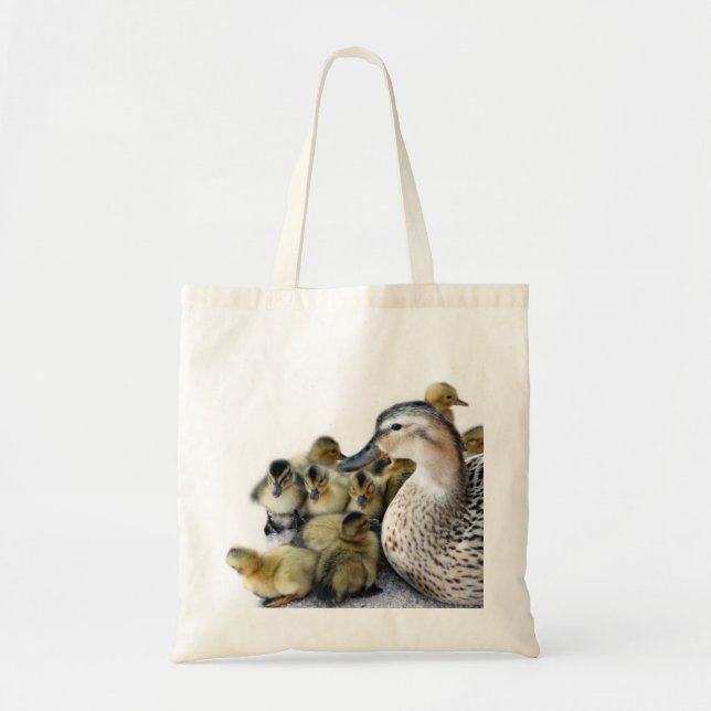 Tote Bag Canard et canetons sauvages de mère (Devant)