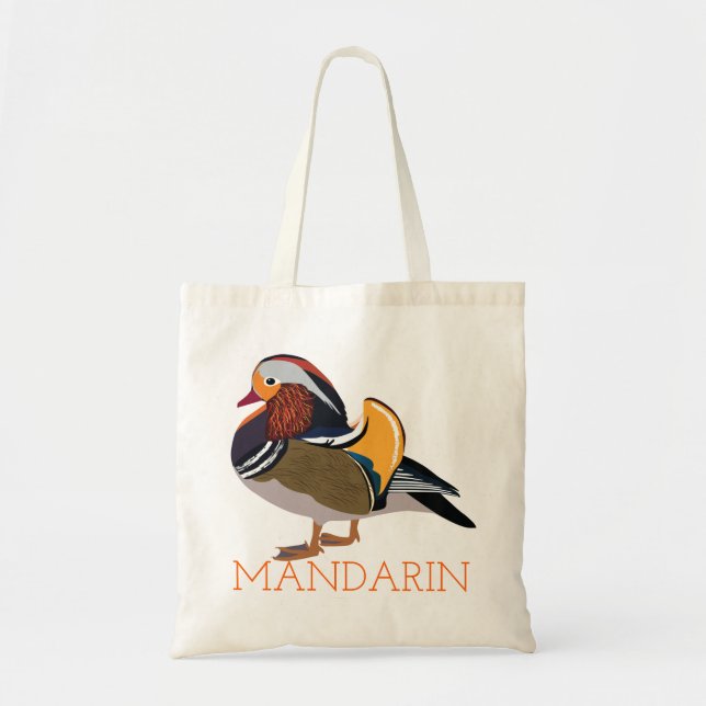 Tote Bag Canard Mandarin Panier d'oiseau (Devant)