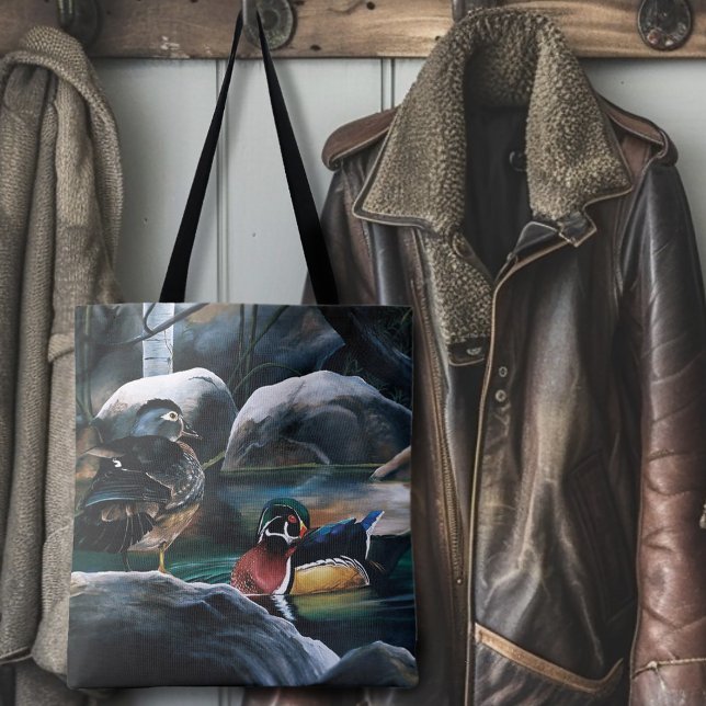 Tote Bag Canards branchés Étang de nidification Nature Faun (Créateur téléchargé)