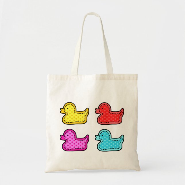 Tote Bag Canards colorés mignons (Devant)