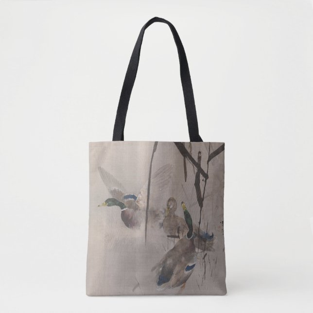 Tote Bag Canards dans les roseaux par Watanabe Seitei  (Devant)