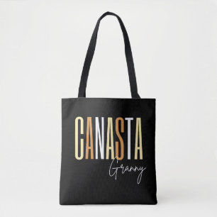 Tote Bag Canasta granny en lettres marron