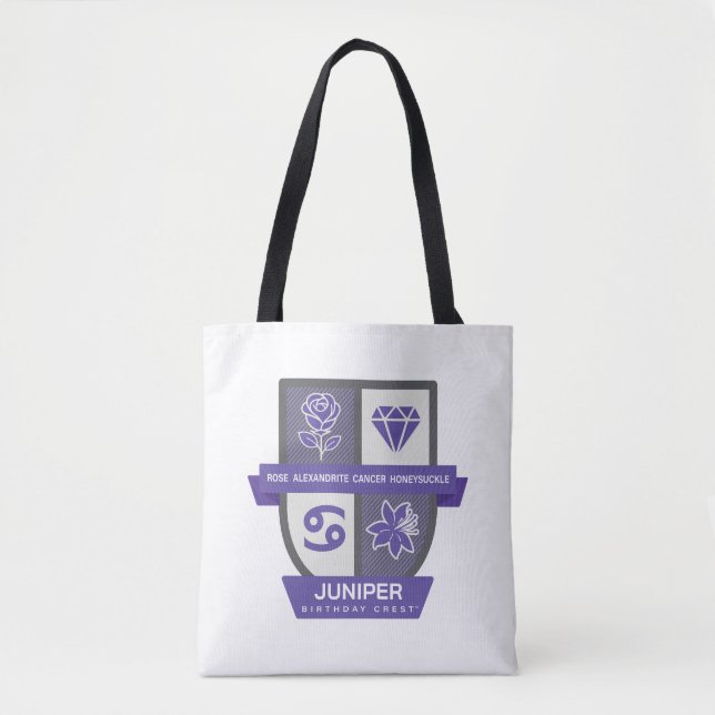 Tote Bag Cancer Birthday Crest™ for June 22-30 (Devant)