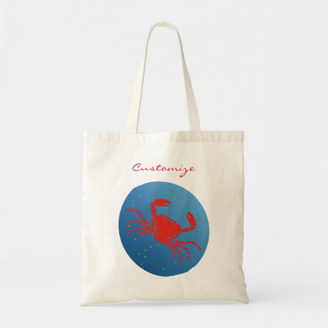 Tote Bag Cancer Crabe Zodiac Thunder_Cove (Devant)