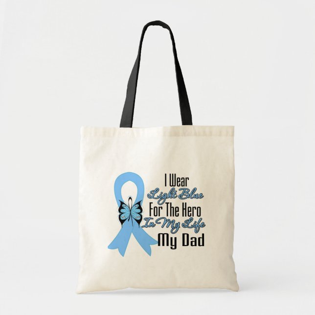 Tote Bag Cancer de la prostate Ruban Hercule Mon père (Devant)