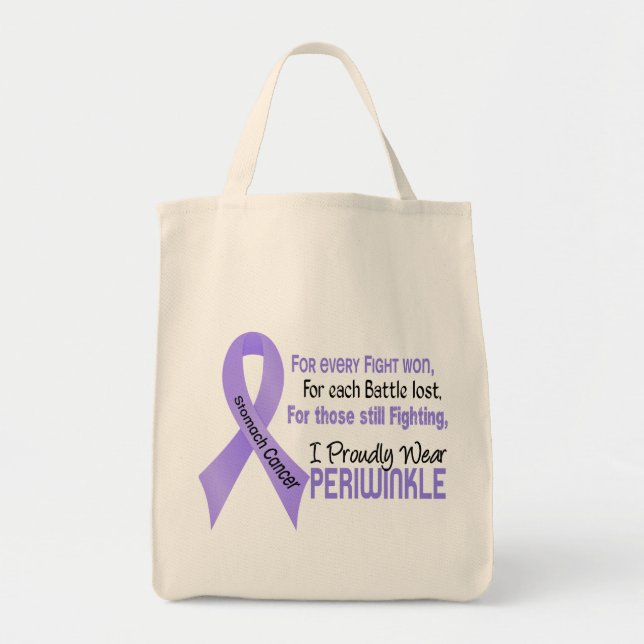 Tote Bag Cancer de l'estomac je porte fièrement le (Devant)