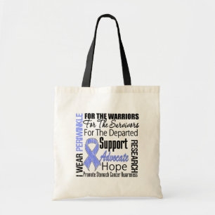 Tote Bag Cancer de l'estomac Je porte Périwinkle Ribbon TRI