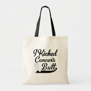 Tote Bag Cancer de poumon j'ai donné un coup de pied le