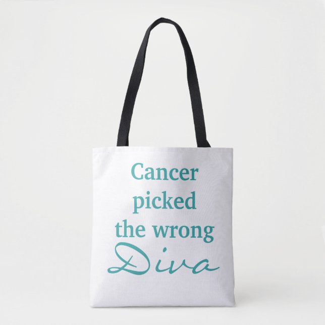 Tote Bag Cancer du col de l'utérus Diva (fourre-tout à deux (Devant)
