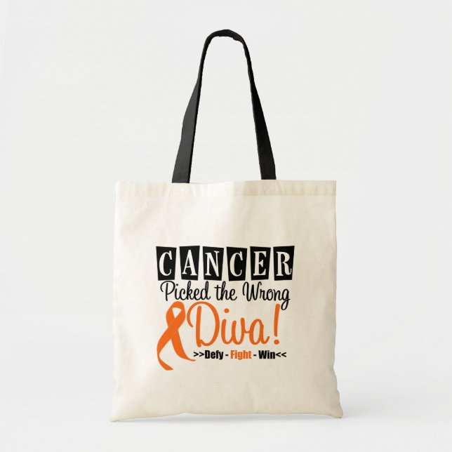 Tote Bag Cancer Du Rein Choisi Le Mauvais Diva v3 (Devant)