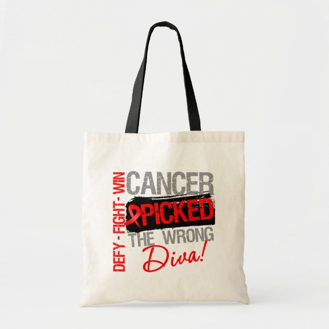 Tote Bag Cancer Du Sang : Le Mauvais Diva (Devant)