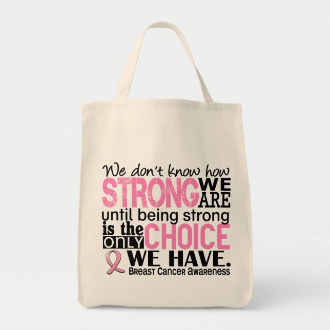 Tote Bag Cancer du sein comme nous forts sommes (Devant)