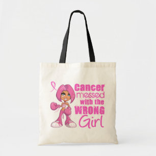 Tote Bag Cancer du sein Fille de combat 1