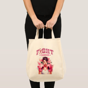 Tote Bag Cancer du sein rose et relativement floral