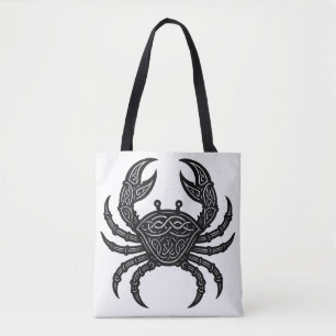 Tote Bag Cancer — Encre Hantée Zodiaque Crabe