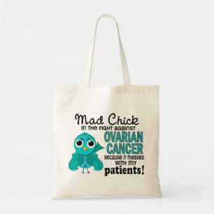 Tote Bag Cancer ovarien de patients fous du poussin 2