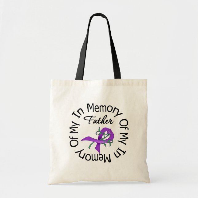 Tote Bag Cancer pancréatique en mémoire de mon père (Devant)