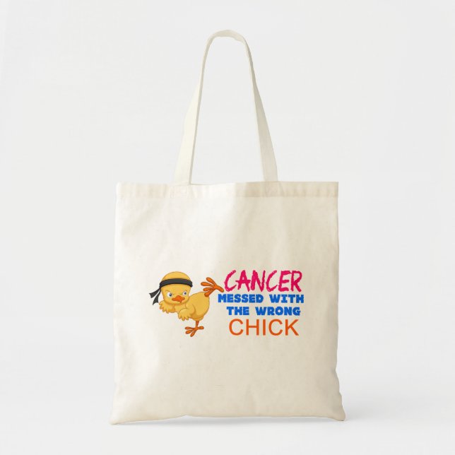 Tote Bag Cancer sali avec le poussin faux (Devant)