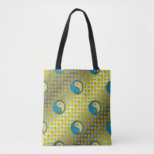 Tote Bag Cancer & Singe Métal (Devant)