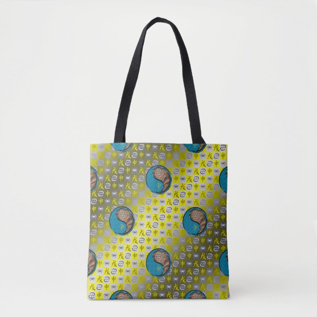 Tote Bag Cancer & Singe Terre (Devant)