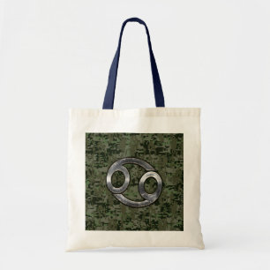 Tote Bag Cancer Zodiac Sign on Green Digital