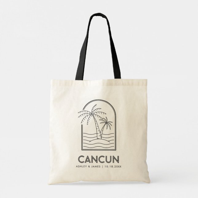 Tote Bag Cancun Mexique Mariage Week-end Destination Mariag (Dos)