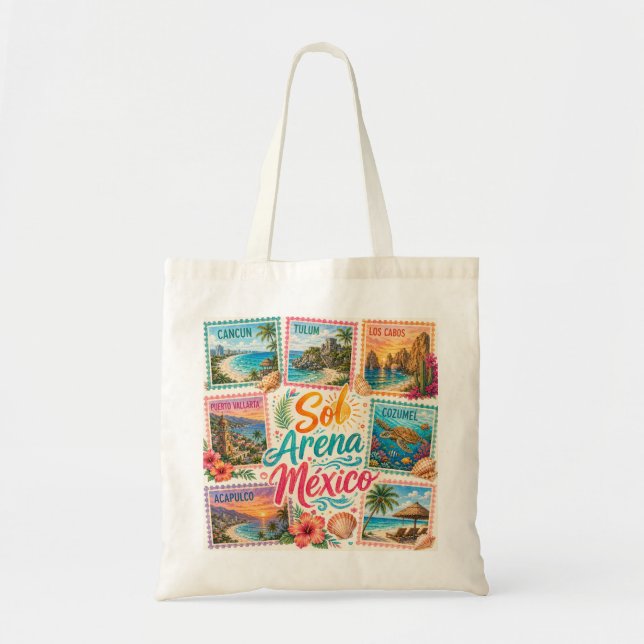 Tote Bag Cancun Soleil Sable Mexique Plages Tropicales Beau (Devant)
