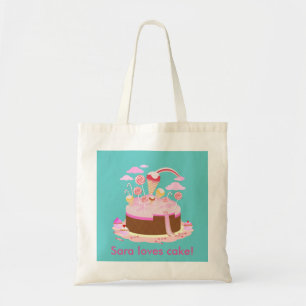 Tote Bag Candy and chocolate cake for birthday party
