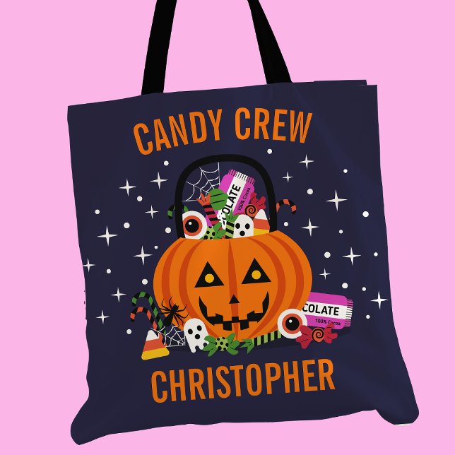 Tote Bag Candy Crew Citrouille Bucket Halloween personnalis (Créateur téléchargé)