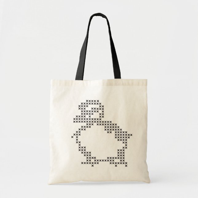 Tote Bag caneton fourre-tout de point de croix (Devant)