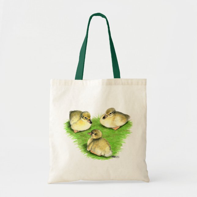 Tote Bag Canetons de canard colvert enneigés (Devant)