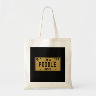 Tote Bag Caniche avec la silhouette de drapeau américain